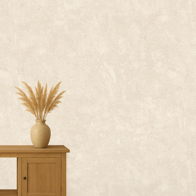 Dutch Wallcoverings Dutch Wallcoverings - Artifice/Brut- uni beige - Vliesbehang - 10m x 53cm - M796-07