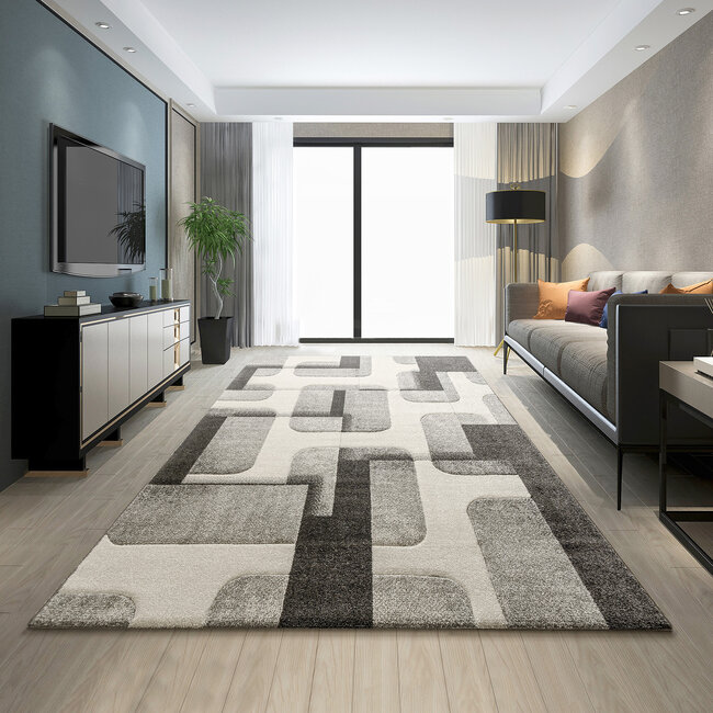 Dutch Lifestyle - Soho 3- PP - Vloerkleed - Zwart/wit