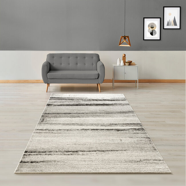 Dutch Lifestyle - Matrix 1 beige/grijs/zwart - Polypropyleen - Vloerkleed - Beige/grijs/zwart