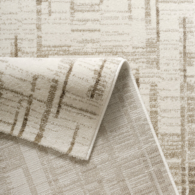 Dutch Lifestyle - Matrix 2 beige/bruin - Polypropyleen - Vloerkleed - Beige/bruin