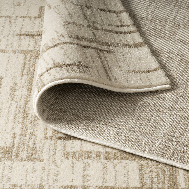Dutch Lifestyle - Matrix 2 beige/bruin - Polypropyleen - Vloerkleed - Beige/bruin