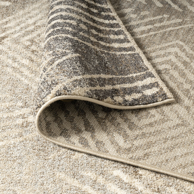 Dutch Lifestyle - Matrix 3 beige/grijs/bruin - Polypropyleen - Vloerkleed - Beige/grijs/bruin