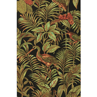 Dutch Wallcoverings Vliesbehang - Wallstitch bird of paradise black - DE120015 Dutch Wallcoverings Vliesbehang - Wallstitch bird of paradise black - DE120015