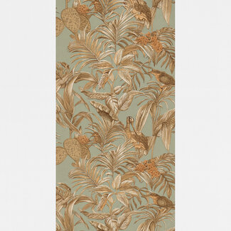 Dutch Wallcoverings Vliesbehang - Wallstitch bird of paradise teal - DE120017 Dutch Wallcoverings Vliesbehang - Wallstitch bird of paradise teal - DE120017