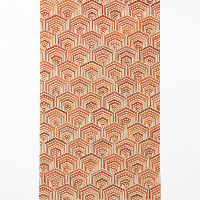 Dutch Wallcoverings Wallstitch fan design red - vliesbehang - 10m x 53cm - DE120045