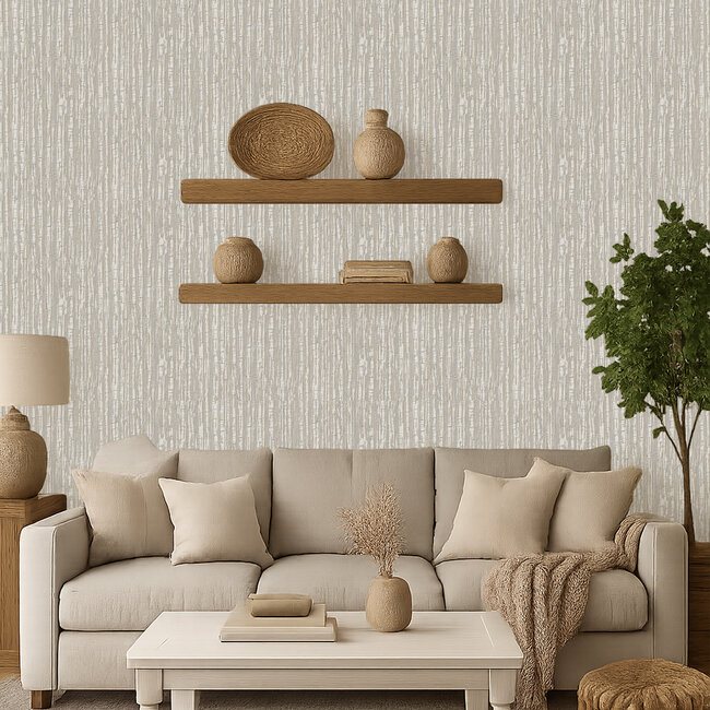 Dutch Wallcoverings Embellish silk texture grey - vliesbehang - 10m x 53cm - DE120082