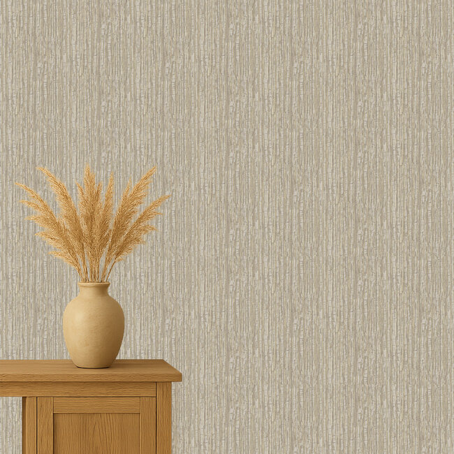 Dutch Wallcoverings Embellish silk texture taupe - vliesbehang - 10m x 53cm - DE120083