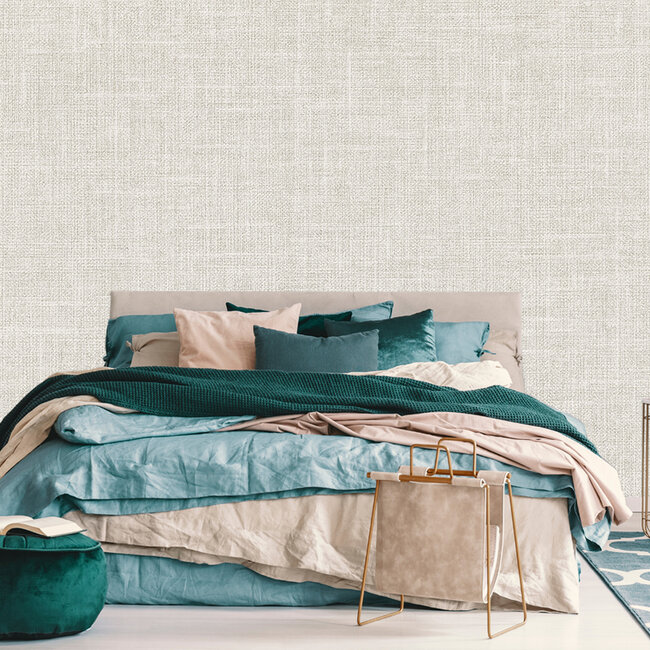 Dutch Wallcoverings Embellish thread effect cream - vliesbehang - 10m x 53cm - DE120112