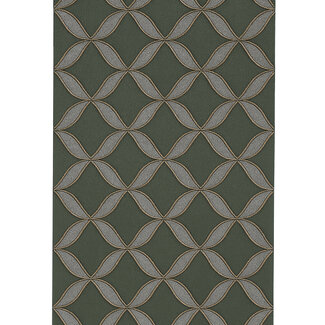 Dutch Wallcoverings Vliesbehang - Fabric Touch geometric dark green - FT221228