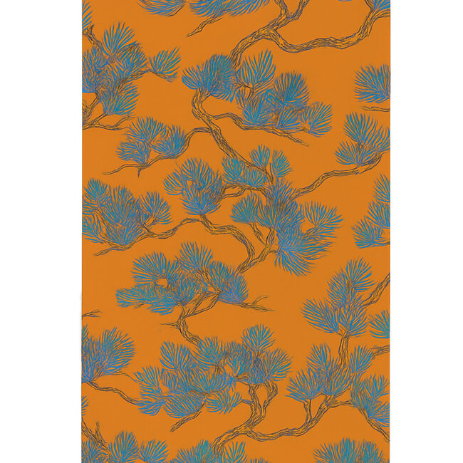 Dutch Wallcoverings Wall Fabric pine tree orange - vliesbehang - 10mx53cm - WF121016