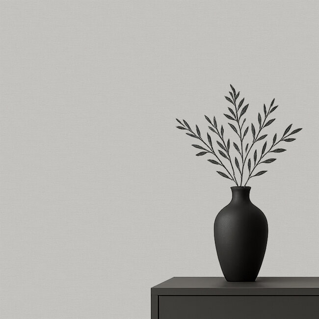 Dutch Wallcoverings Wall Fabric linen silver - vliesbehang - 10mx53cm - WF121052