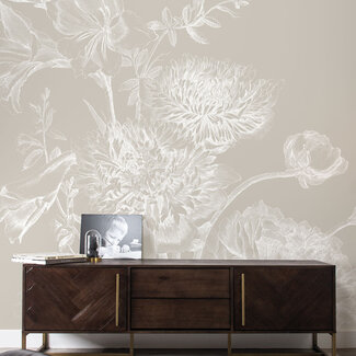 Dutch Wallcoverings Vliesbehang - Kek Amsterdam - Engraved Flowers Grey - WP-752 - 194,8cm x 280cm Dutch Wallcoverings Vliesbehang - Kek Amsterdam - Engraved Flowers Grey - WP-752 - 194,8cm x 280cm