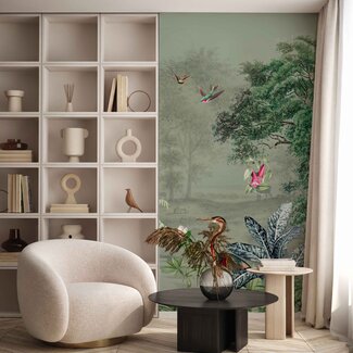 Dutch Wallcoverings Vliesbehang - Annet Weelink Design - Scenic Landscape Green - 8785280858023- 210cm x 285cm Dutch Wallcoverings Vliesbehang - Annet Weelink Design - Scenic Landscape Green - 8785280858023- 210cm x 285cm