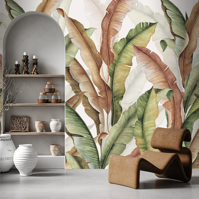 Dutch Wallcoverings Vliesbehang - Feature Walls - Palm Leaves multi - FW4032-2 - 212cm x 280cm