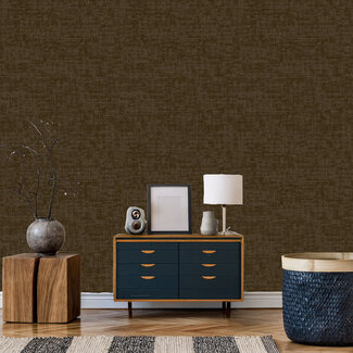 Dutch Wallcoverings Vliesbehang - Velvet Touch - Bruin Metallic - VT10034