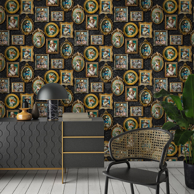 Dutch Wallcoverings Dutch Wallcoverings - Imaginarium III - Charcoal - 13790