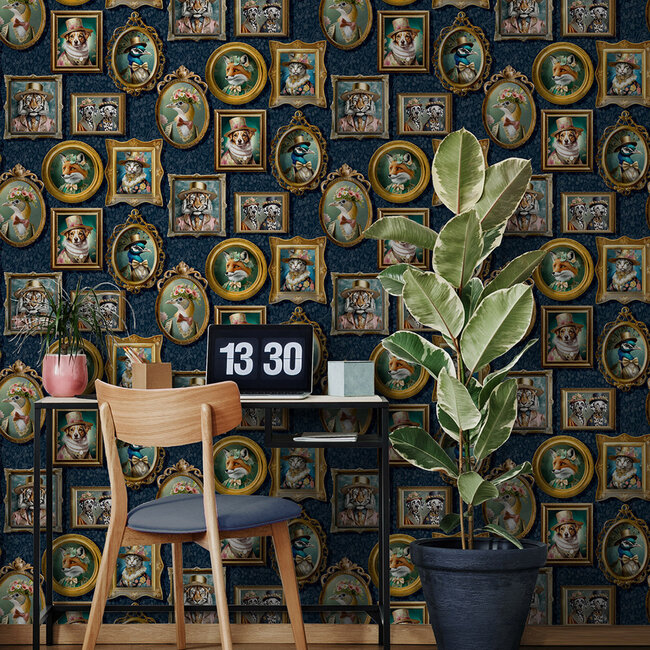 Dutch Wallcoverings Dutch Wallcoverings - Imaginarium III - Navy - 13791