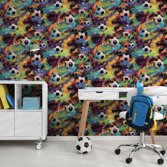 Dutch Wallcoverings Adventure Awaits - Football Galaxy Multi