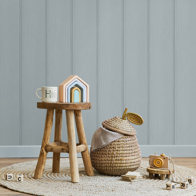 Dutch Wallcoverings Dutch Wallcoverings - Adventure Awaits - Tongue & Groove Blue - Blue - 13992