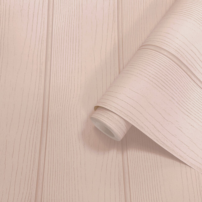 Dutch Wallcoverings Dutch Wallcoverings - Adventure Awaits - Tongue & Groove Pink - Pink - 13994