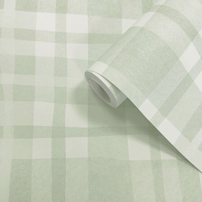 Dutch Wallcoverings Dutch Wallcoverings - Adventure Awaits - Ivy Plaid Sage - Sage - 14000