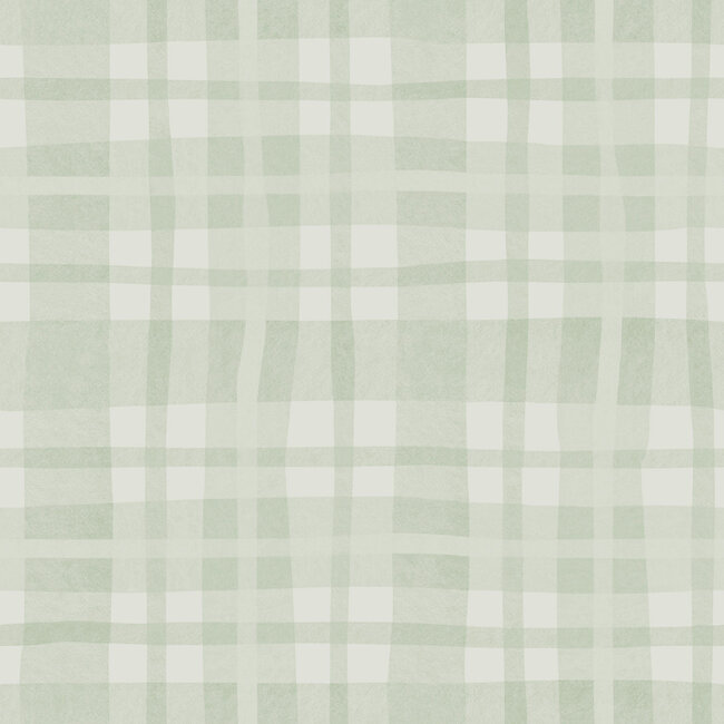 Dutch Wallcoverings Dutch Wallcoverings - Adventure Awaits - Ivy Plaid Sage - Sage - 14000