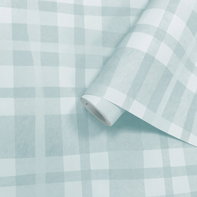 Dutch Wallcoverings Dutch Wallcoverings - Adventure Awaits - Ivy Plaid Sky Blue - Blue - 14001