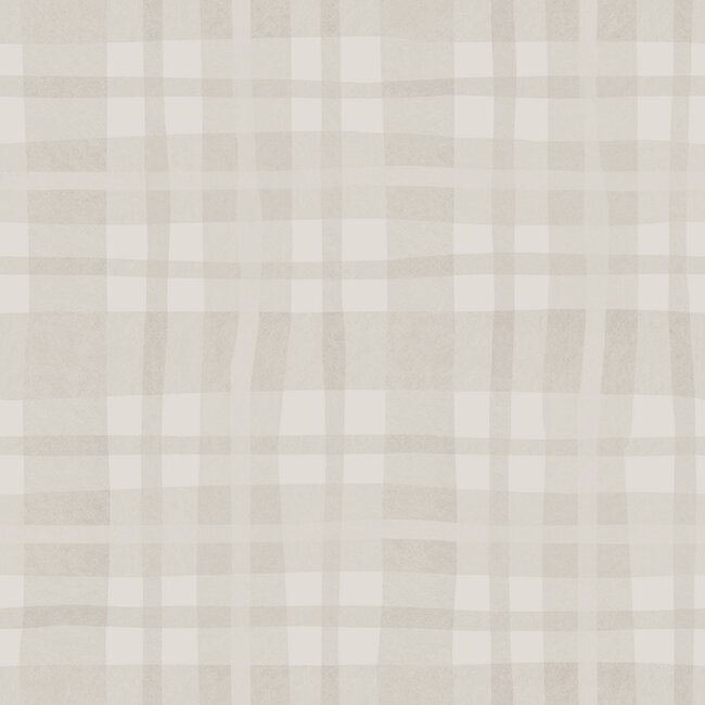 Dutch Wallcoverings Dutch Wallcoverings - Adventure Awaits - Ivy Plaid Warm Grey - Grey - 14002