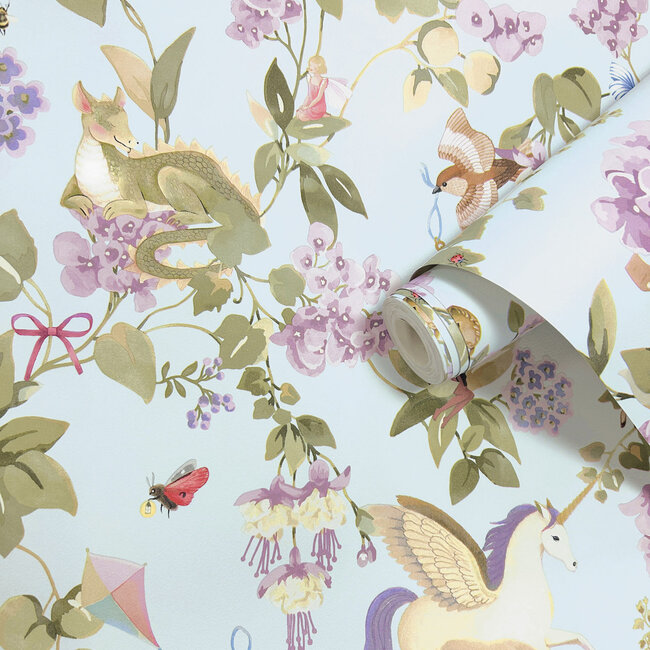 Dutch Wallcoverings Dutch Wallcoverings - Adventure Awaits - Away with the Fairies Sky Blue - Blue - 14022