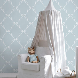 Dutch Wallcoverings Adventure Awaits - Tied With a Bow Sky Blue