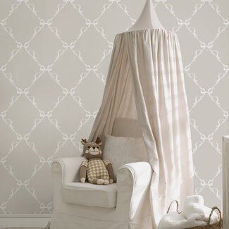 Dutch Wallcoverings Adventure Awaits - Tied With a Bow Warm Grey