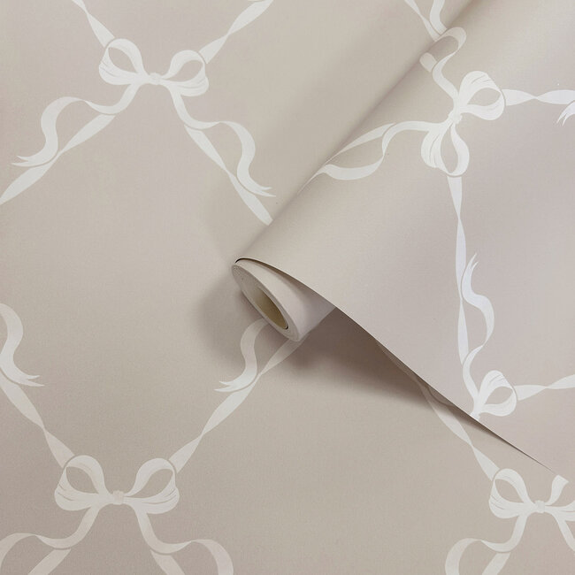 Dutch Wallcoverings Dutch Wallcoverings - Adventure Awaits - Tied With a Bow Warm Grey - Grey - 14031