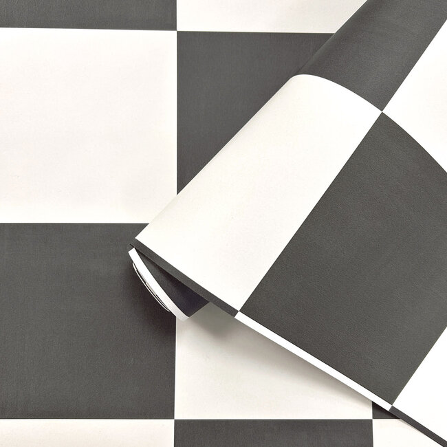 Dutch Wallcoverings Dutch Wallcoverings - Adventure Awaits - Check This Out! Charcoal - Charcoal - 14040