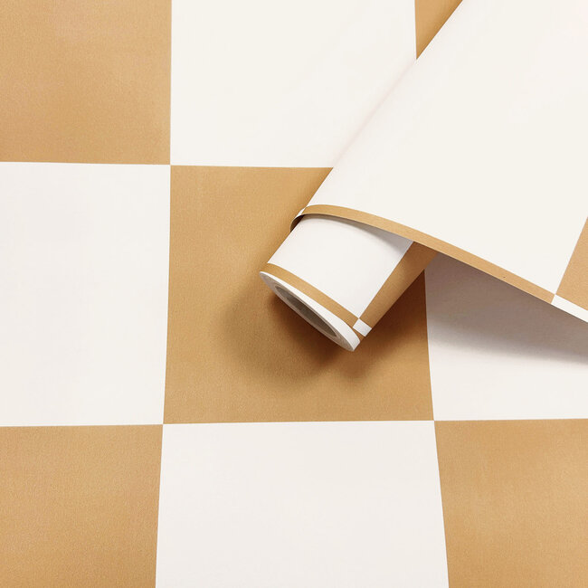 Dutch Wallcoverings Dutch Wallcoverings - Adventure Awaits - Check This Out! Orange - Orange - 14042