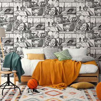 Dutch Wallcoverings Adventure Awaits - City Hero Black/White