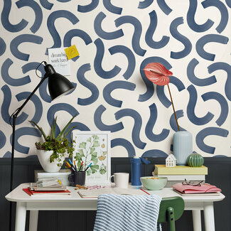 Dutch Wallcoverings Adventure Awaits - Curly Confetti Navy