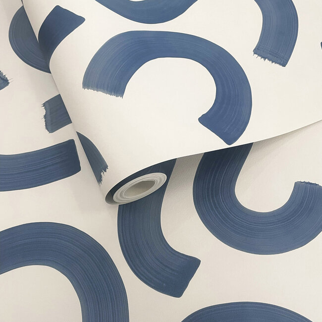 Dutch Wallcoverings Dutch Wallcoverings - Adventure Awaits - Curly Confetti Navy - Navy - 14112