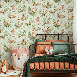 Dutch Wallcoverings Adventure Awaits - Forest Friends Sage