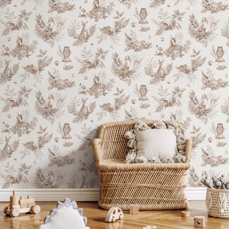 Dutch Wallcoverings Adventure Awaits - Forest Friends Neutral