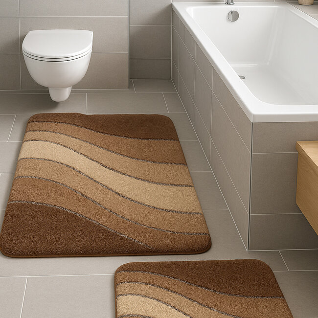 Kleine Wolke Badmat Ocean Taupe