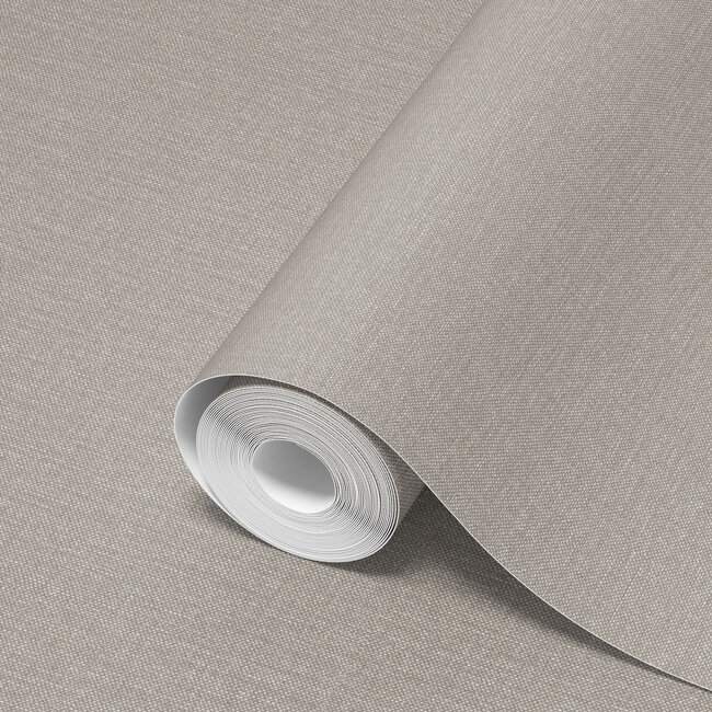 Dutch Wallcoverings Dutch Wallcoverings - Linen & Textures - uni grijs - Vliesbehang - 10m x 53cm - LT10004