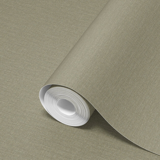 Dutch Wallcoverings Dutch Wallcoverings - Linen & Textures - uni groen - Vliesbehang - 10m x 53cm - LT10012