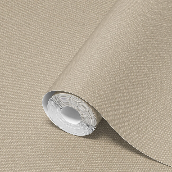 Dutch Wallcoverings Dutch Wallcoverings - Linen & Textures - uni beige - Vliesbehang - 10m x 53cm - LT10016