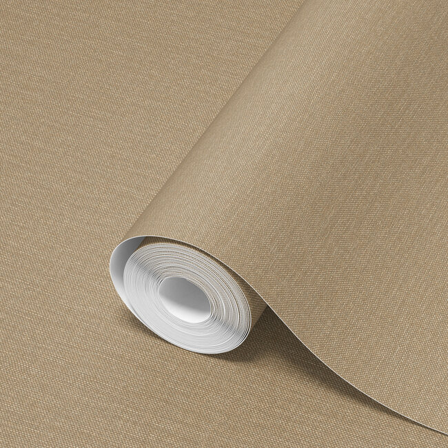 Dutch Wallcoverings Dutch Wallcoverings - Linen & Textures - uni bruin - Vliesbehang - 10m x 53cm - LT10020