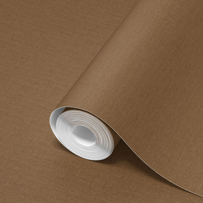 Dutch Wallcoverings Dutch Wallcoverings - Linen & Textures - uni bruin/goud - Vliesbehang - 10m x 53cm - LT10021