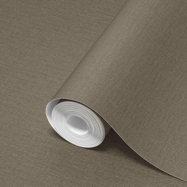 Dutch Wallcoverings Dutch Wallcoverings - Linen & Textures - uni bruin/goud - Vliesbehang - 10m x 53cm - LT10022