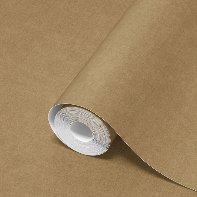 Dutch Wallcoverings Dutch Wallcoverings - Linen & Textures - uni toffee - Vliesbehang - 10m x 53cm - TT10004
