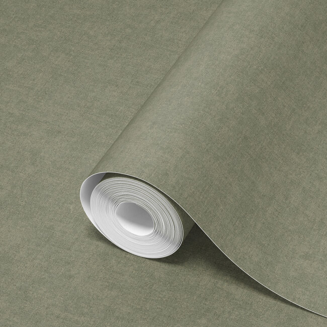 Dutch Wallcoverings Dutch Wallcoverings - Linen & Textures - uni green - Vliesbehang - 10m x 53cm - TT10011