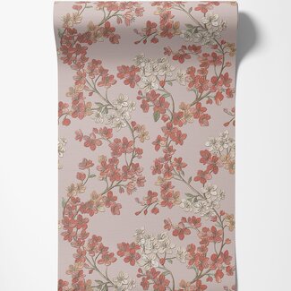 Dutch Wallcoverings Vliesbehang - Grace Cherry blossom blush - GR322204
