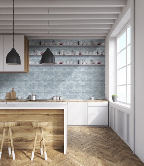 Is behang geschikt voor de badkamer of keuken?